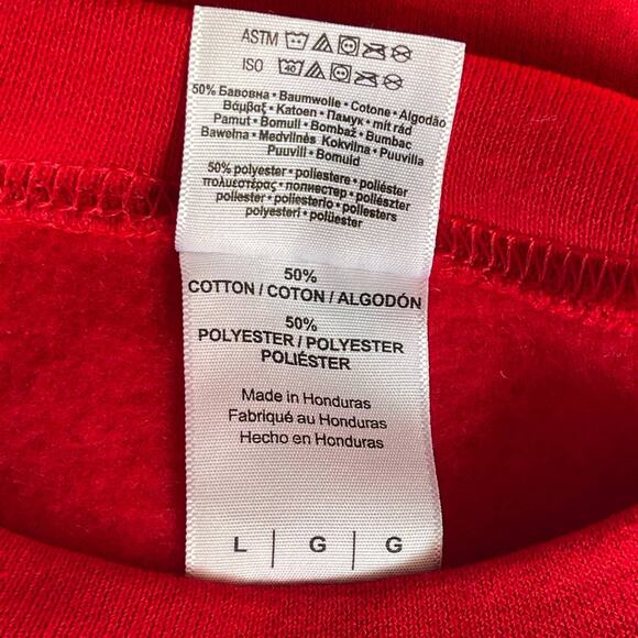 Gildan Digi Knit Print SANTA STYLE Ugly Christmas Sweatshirt Size Large - Picture 4 of 4